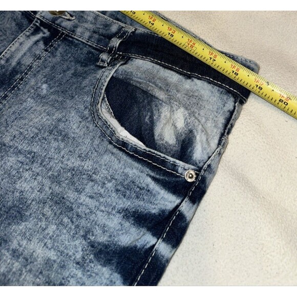 Southpole Jeans Men's Size 38/32 Blue Y2K Acid Wash Stretch Distressed Whiskered - Picture 11 of 12
